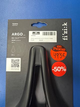 Sillín Fi'zi:k Argo Vento R5 Negro