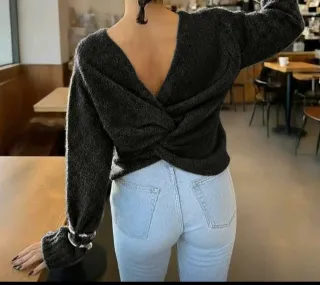 Jersey espalda escote V