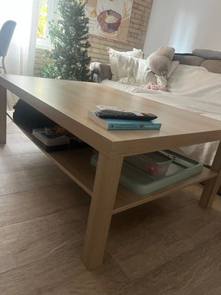 Mesa de centro Lack Ikea madera clara
