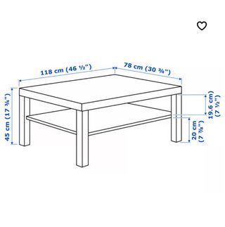 Mesa de centro Lack Ikea madera clara