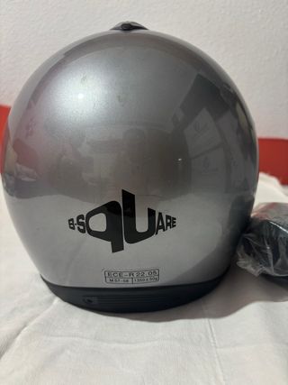 Casco Moto Gris Visera TUV