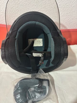 Casco Moto Gris Visera TUV