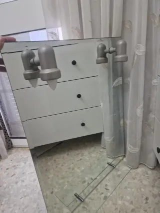 Specchio da bagno argentato