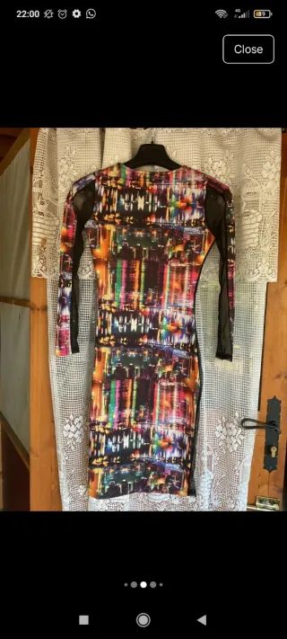 Vestido ajustado estampado malla