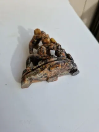 Escultura de monos en esteatita arte chino