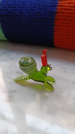 Set 2 Soggetti Vetro Soffiato Multicolore