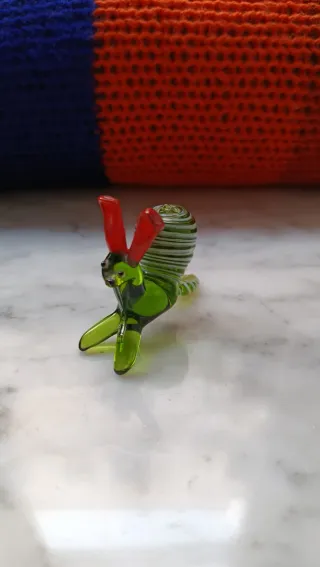 Set 2 Soggetti Vetro Soffiato Multicolore