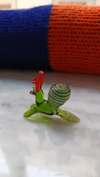 Set 2 Soggetti Vetro Soffiato Multicolore