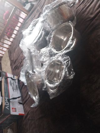 Set 12 Piezas Ollas Acero Inoxidable