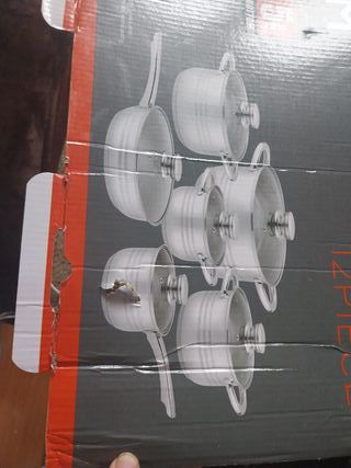 Set 12 Piezas Ollas Acero Inoxidable