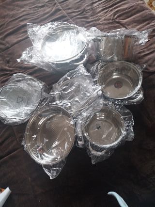 Set 12 Piezas Ollas Acero Inoxidable