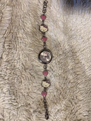 Orologio Hello Kitty con cuori rosa