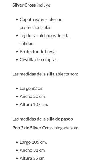 Silla de paseo Silver Cross