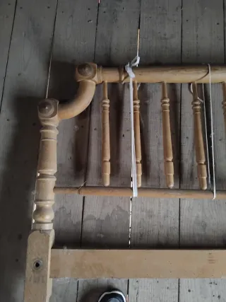 Cabeceros de cama antiguo de madera