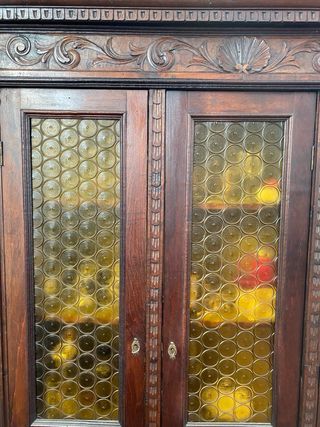 Vetrinetta vintage 3 ante legno e vetro