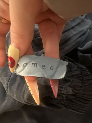 Pantalones anchos azul marino