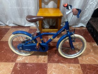 Bicicleta infantil B'TWIN azul aluminio