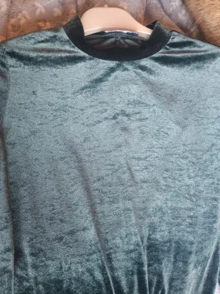 Vestido verde de terciopelo