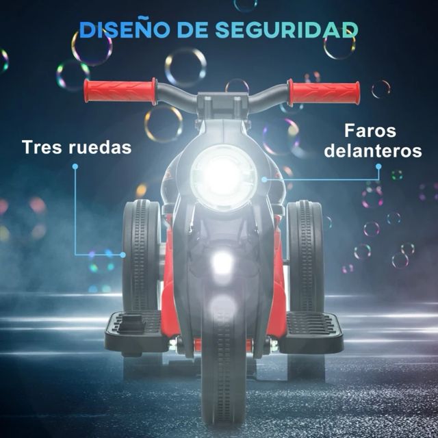 Moto Eléctrica Infantil Roja y Negra