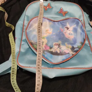 Zainetto azzurro con farfalle e fate