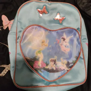 Zainetto azzurro con farfalle e fate