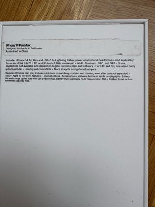 Scatola iPhone 14 Pro Max