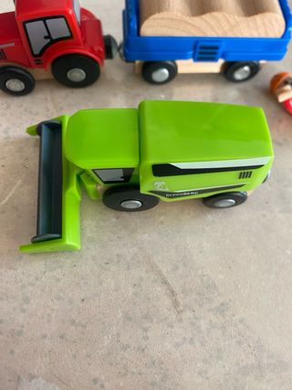 Set giocattoli: trattore, rimorchio, mietitrebbia