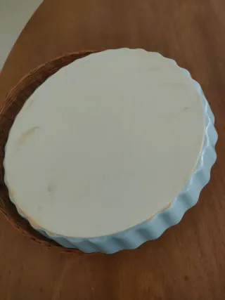 Teglia porta crostate in vimini e ceramica