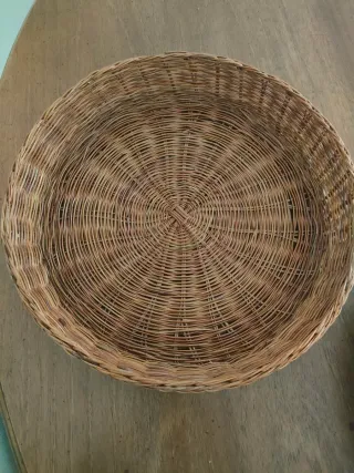 Teglia porta crostate in vimini e ceramica