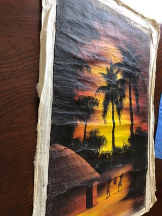 Quadro etnico africano su tessuto