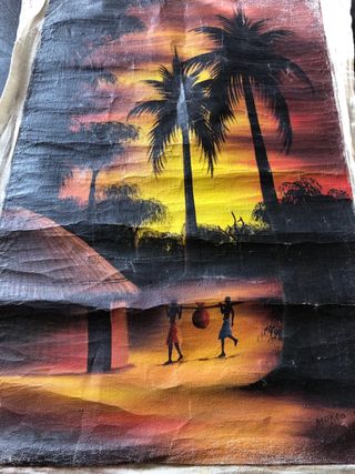 Quadro etnico africano su tessuto