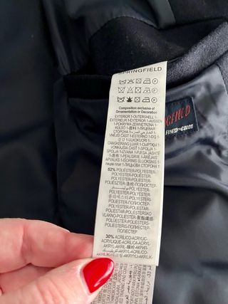 Abrigo Springfield Court Negro Hombre Talla 50