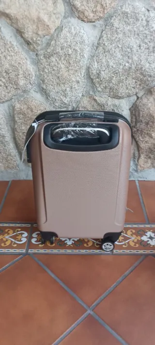 Maleta Cabina Rosa Bronce 52x33x19 Nueva