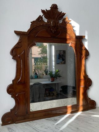 Cassettiera vintage in legno e marmo