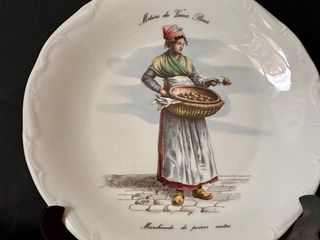 🇫🇷 6 Piatti da Dessert in Porcellana Decorati