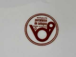 🇫🇷 6 Piatti da Dessert in Porcellana Decorati