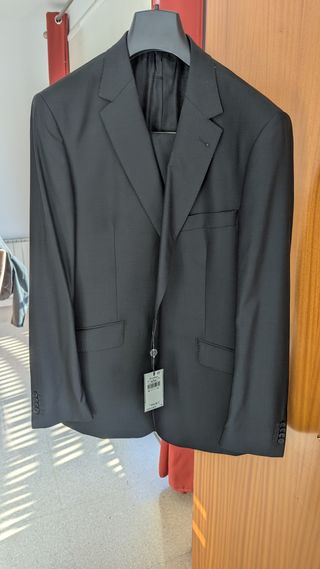 Traje de hombre negro talla 58