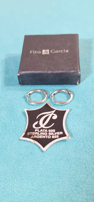 Plata 925 Niñas "Pendientes de Aro" macizos, nuevo