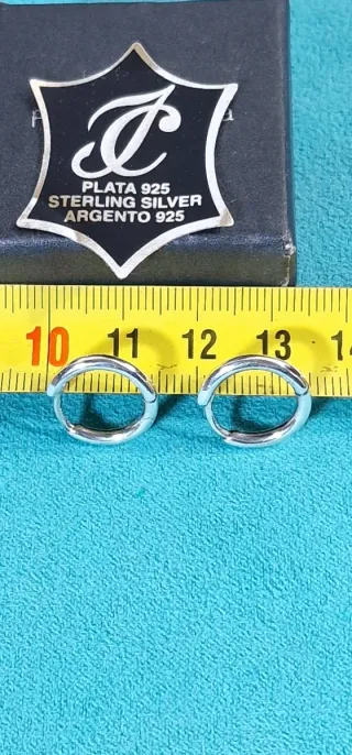 Plata 925 Niñas "Pendientes de Aro" macizos, nuevo