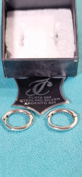 Plata 925 Niñas "Pendientes de Aro" macizos, nuevo