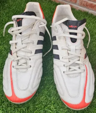 Botas de fútbol Adidas Adipure Blancas Naranja