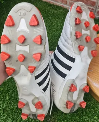 Botas de fútbol Adidas Adipure Blancas Naranja
