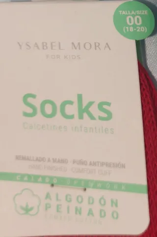Calcetines Ysabel Mora Talla 00 Rojo