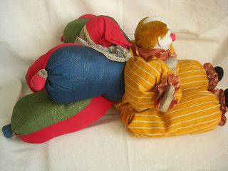 Clown Giullare Peluche Vintage