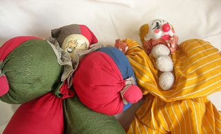 Clown Giullare Peluche Vintage