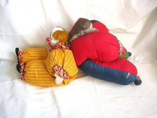 Clown Giullare Peluche Vintage