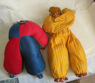 Clown Giullare Peluche Vintage