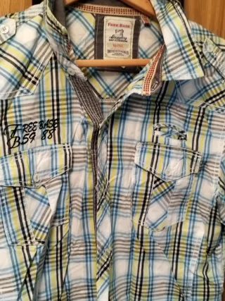 Camisa a cuadros Free Base Talla L Algodon