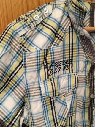 Camisa a cuadros Free Base Talla L Algodon