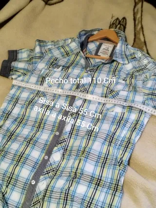 Camisa a cuadros Free Base Talla L Algodon
